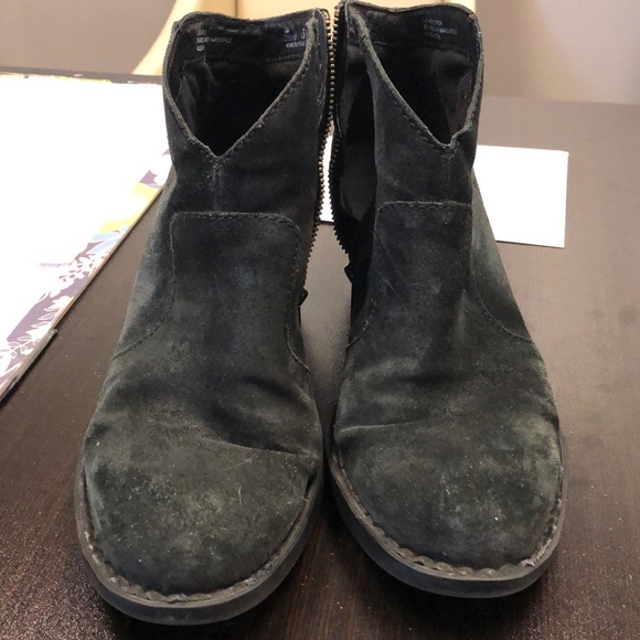 born black suede booties